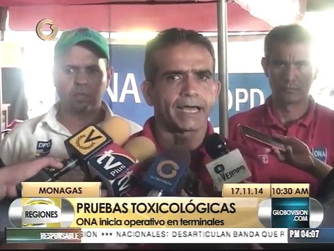 Inicia despistaje toxicológico en terminales de Monagas