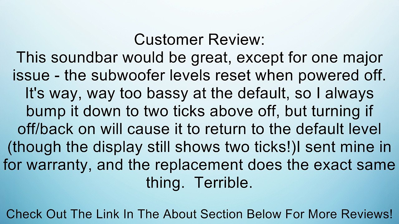 VIZIO S4251w-B4 5.1 Soundbar with Wireless Subwoofer and Satellite Speakers Review