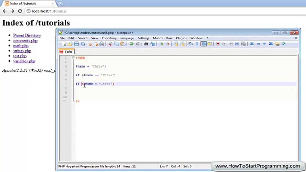 PHP Tutorial 9 - If Statements (PHP For Beginners)