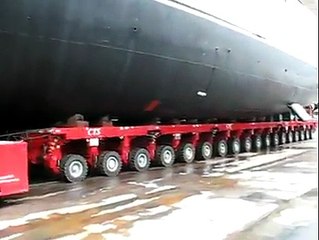 1,100-ton yacht transport operations