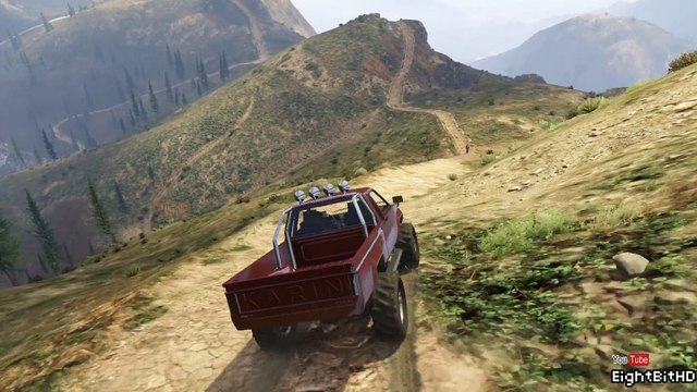 GTA 5 Off-Road Climbing Mountain In the Rebel [Toyota Hilux Mod] (GTA V)
