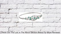 Sterling Silver Gemstone and Cubic-Zirconia Bangle Bracelet Review