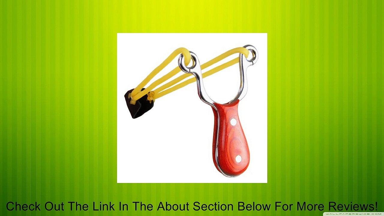 Ergonomic Wood & Steel Handle Power Slingshot Sling Shot Catapult Hunter Hunting Review