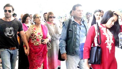salman's family on way to hyderabad for arpita's wedding