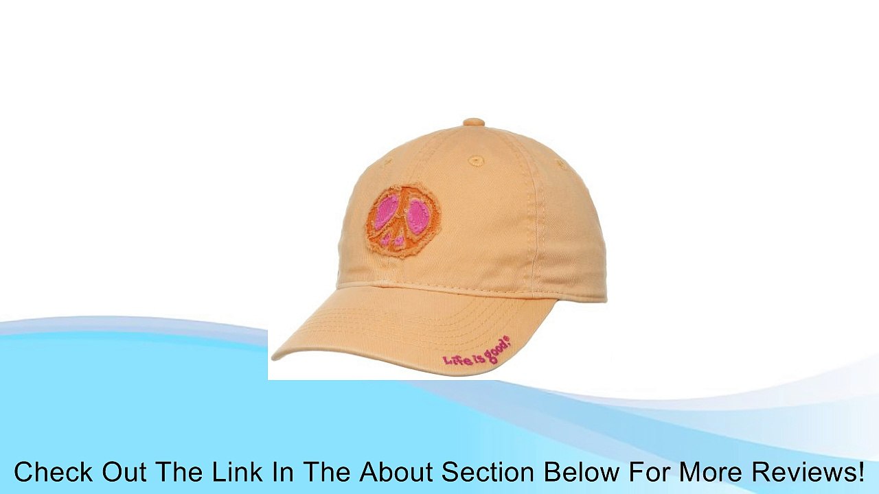 Life is good Girl's Elem Peace Tattered Chill Cap, Tangerine Orange, Small Review
