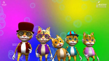 Fingers Family with Cats - 3D Animation English Nursery Rhyme