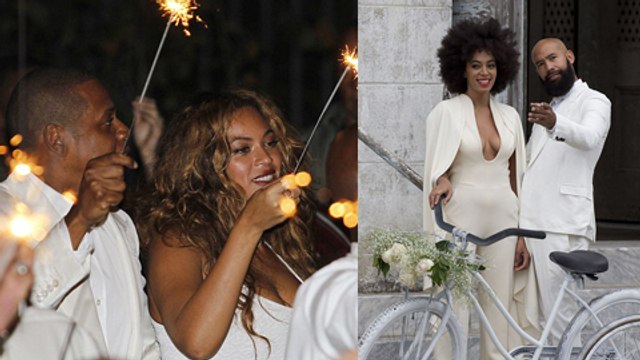 WEDDING PICS: Beyonce, Jay Z, Blue Ivy Go White All The Way!