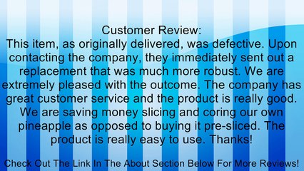 Pineapple Slicer And Corer - Looking For A Top Of The Line Pineapple Slicer And Corer? Food Grade Stainless Steel Has A Large Blade Yielding More Pineapple And With Thicker Slices - Better Than Using A Knife To Get Fresh Pineapple - No Need To Keep Eating