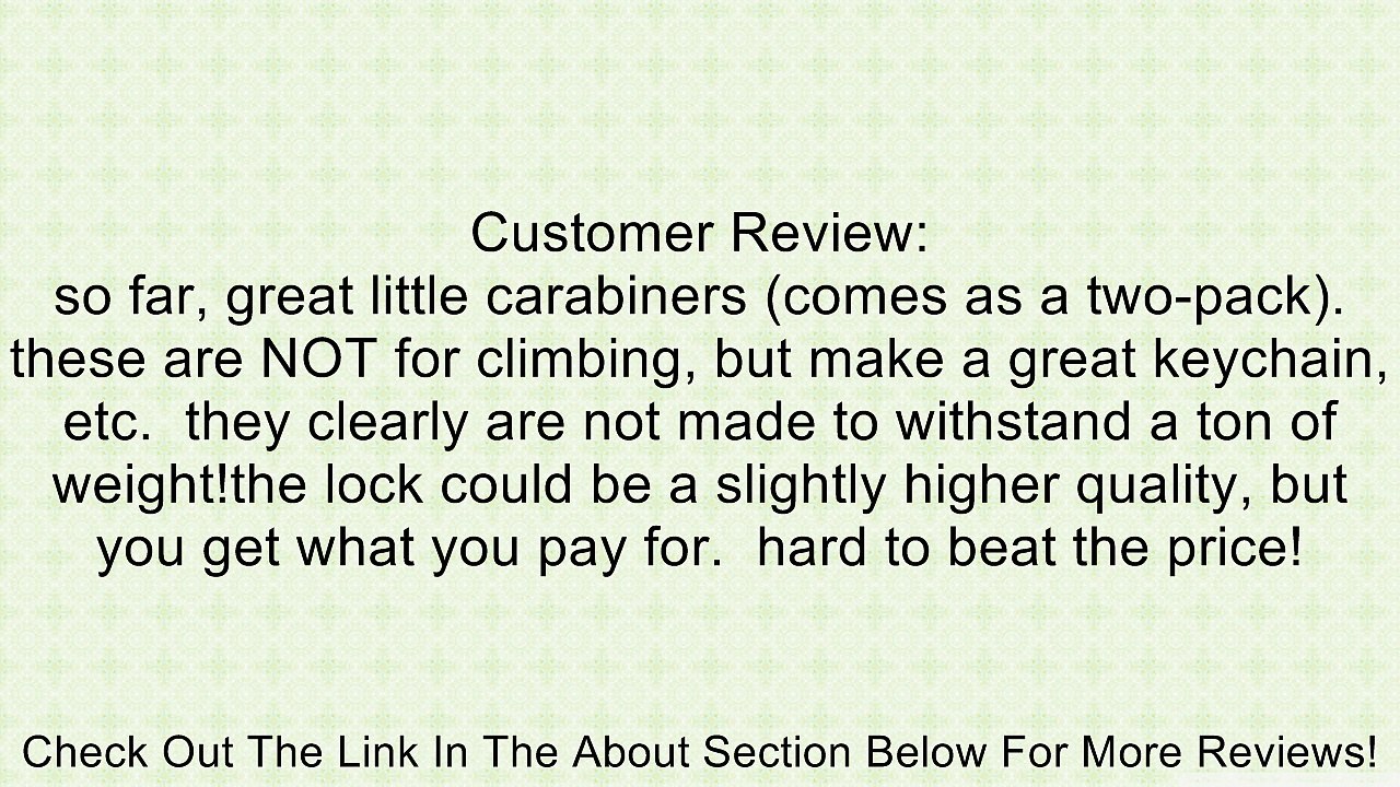 Camcon Locking Carabiner, Small CC23000 Review