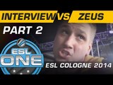 Interview with Zeus - part 2 @ ESL Cologne 2014 (ENG Subs)