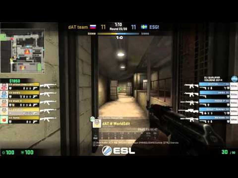 DAT vs ESG on de_train (2nd map) @ ESL ONE EU QUAL by ceh9
