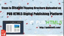 Disable flipping brochure uploaded online