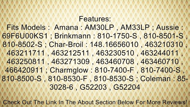 03350 SPARK GENERATOR 6 OUTLET BATTERY PUSH BUTTON IGNITOR FOR MODELS AMANA, BRINKMANN AND OTHER GRILLS Review