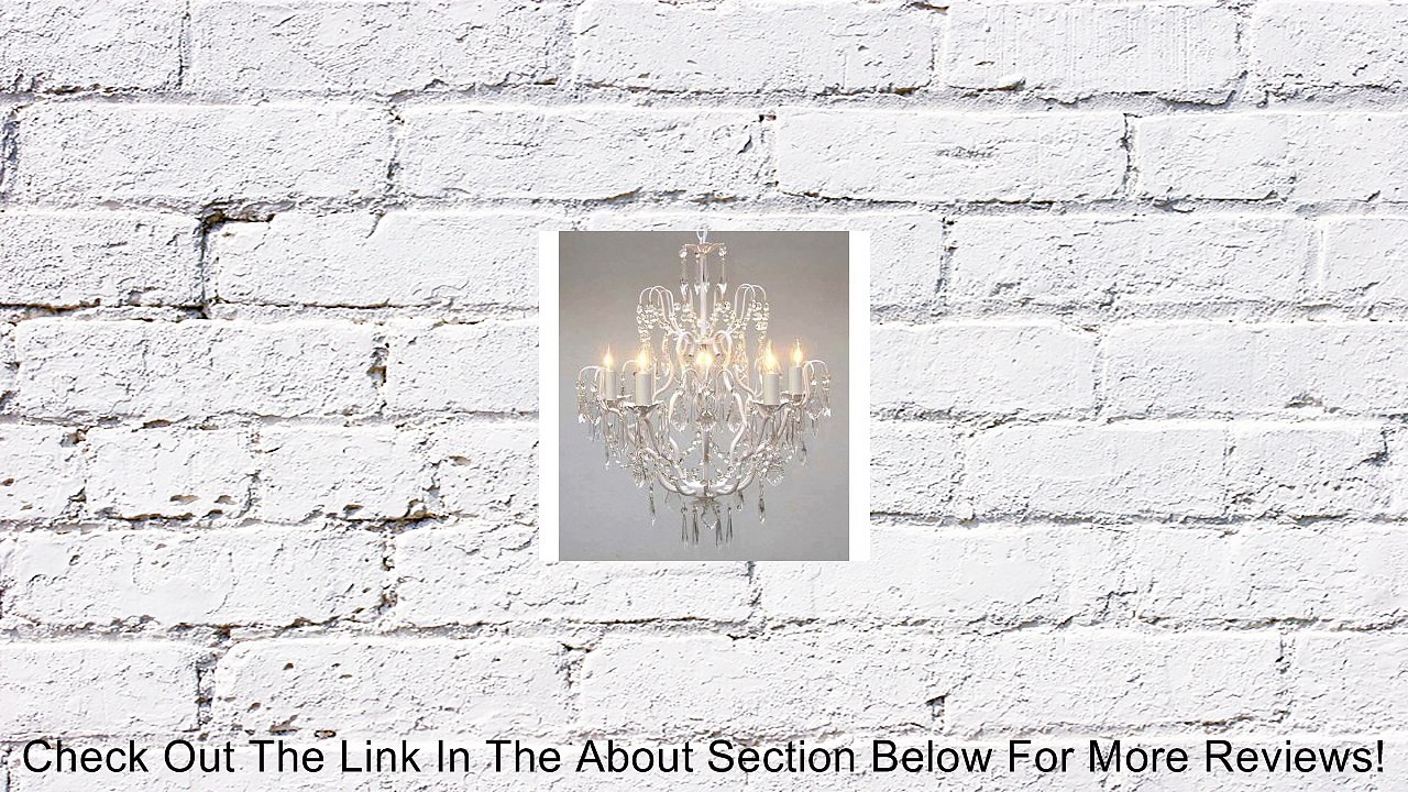 Wrought Iron Crystal Chandelier Chandeliers Lighting H27" x W21" SWAG PLUG IN-CHANDELIER W/ 14' FEET OF HANGING CHAIN AND WIRE! Review