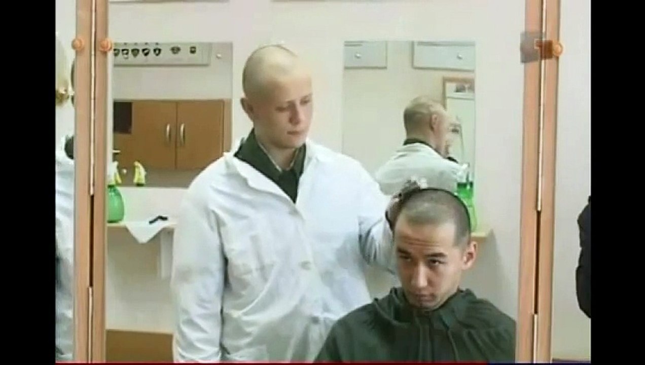 russian army recruits clipper shaved