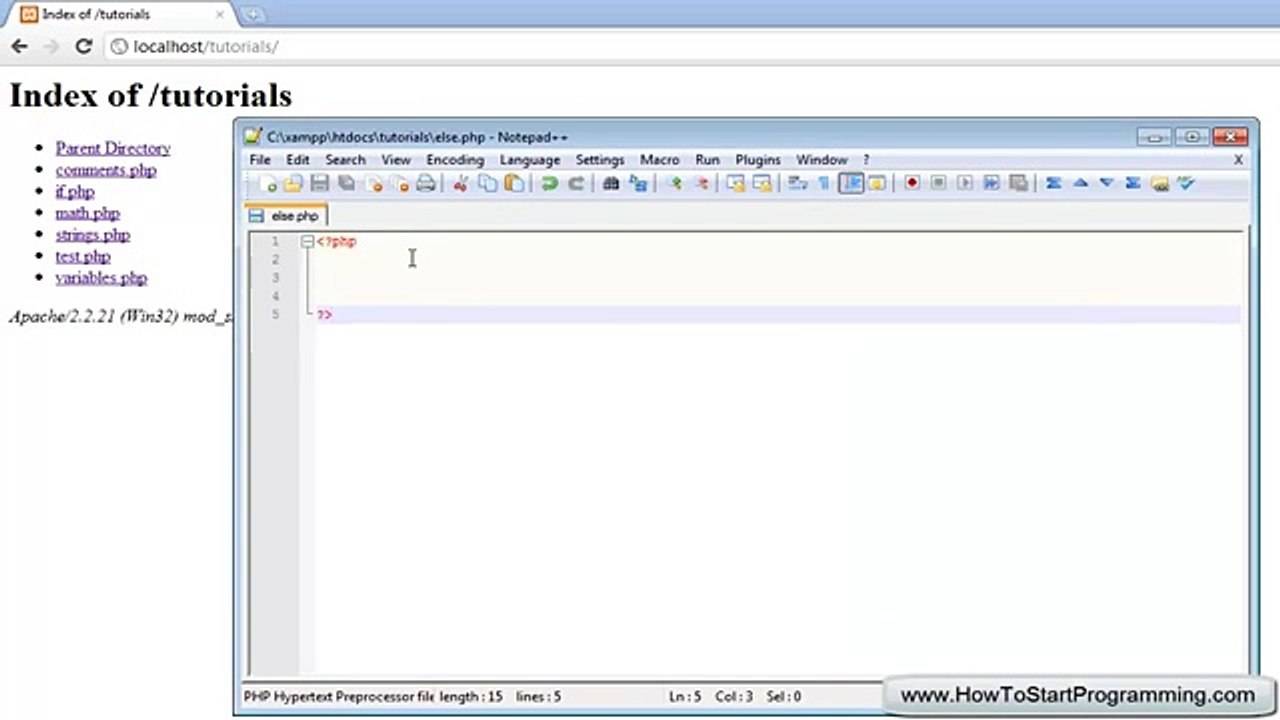 PHP Tutorial 10 - Else and ElseIf Statements (PHP For Beginners)