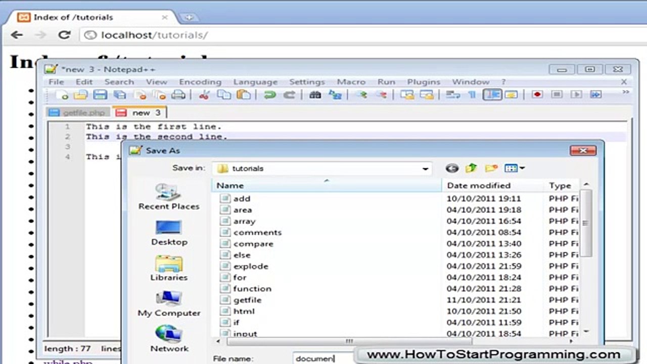 PHP Tutorial 24 - Reading A File (PHP For Beginners)