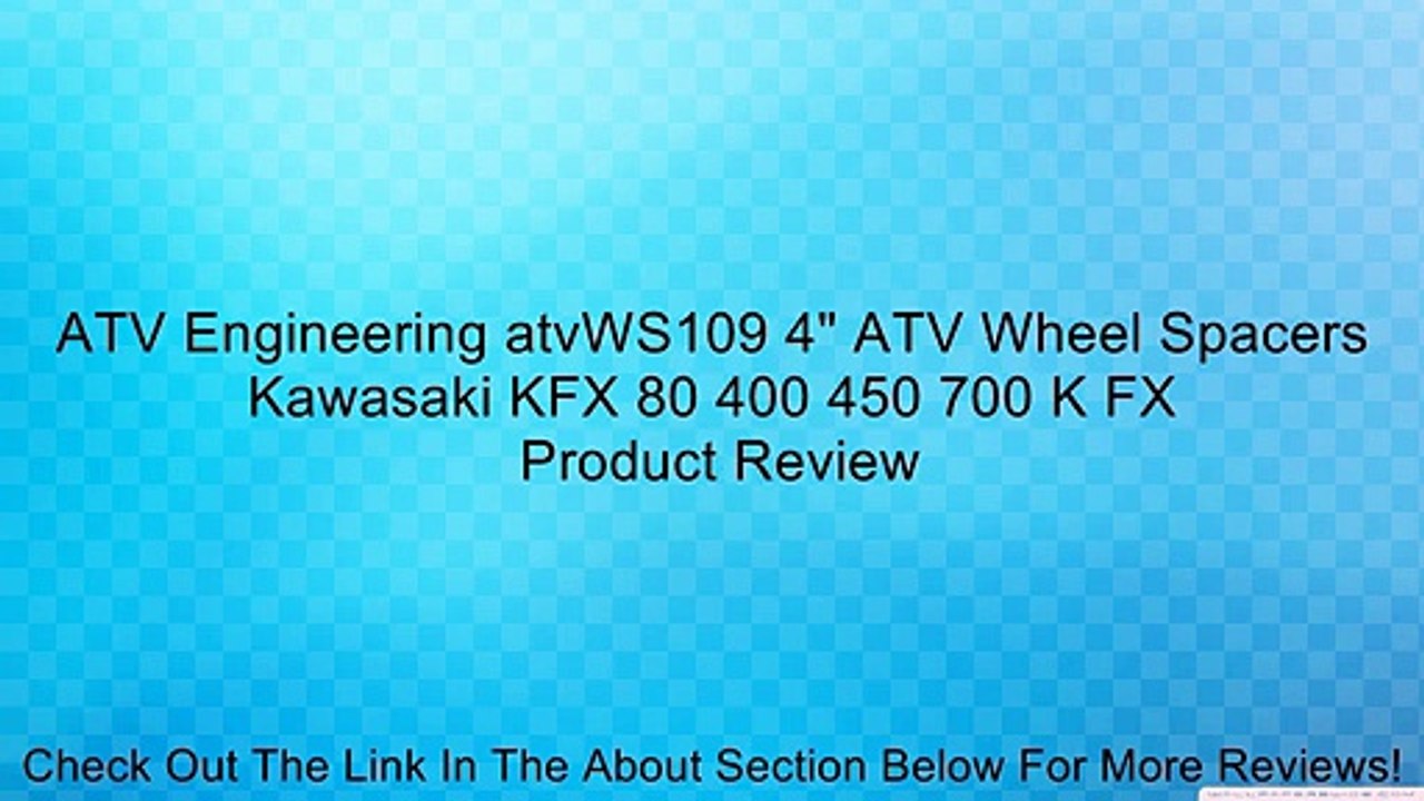 ATV Engineering atvWS109 4" ATV Wheel Spacers Kawasaki KFX 80 400 450 700 K FX Review