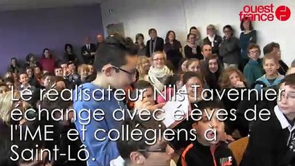 下载视频: A Saint-Lô, Nils Tavernier échange avec collégiens et élèves de l'institut d'éducation motrice