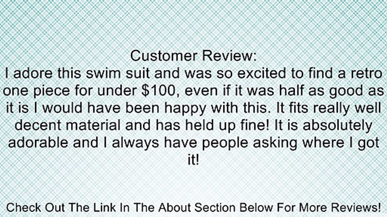 Navy Blue Retro Pin up Rockabilly Sailor Nautical Swimsuit Swimwear Review