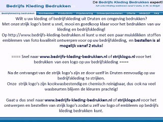 Kleding bedrijfskleding bedrukken Druten