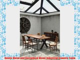 Rustic Metal and Reclaimed Wood Industrial Country Table
