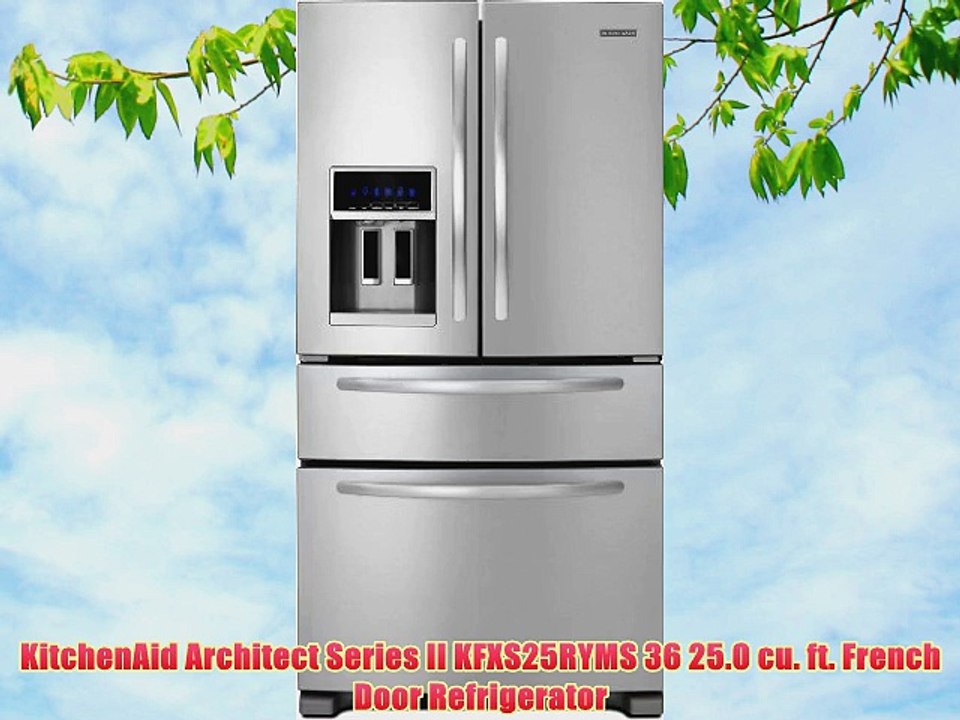 KitchenAid Architect Series II KFXS25RYMS 36 250 cu ft French Door Refrigerator