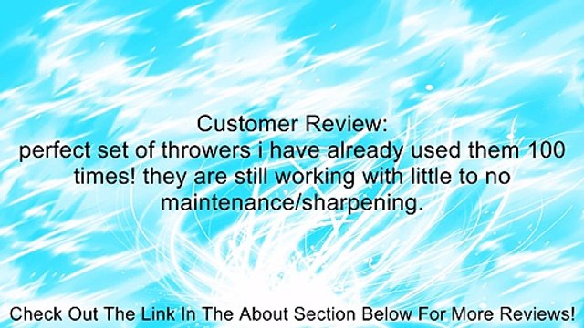 3 Pc. Set Of 10 Black & Blue Throwing Knives With Sheath