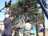 Larkana : PTI jalsa preparation-Geo Reports-18 Nov 2014