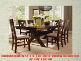 Roundhill Furniture 7Piece Karven Solid Wood Dining Set with Table and 6 Chairs