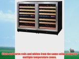 Allavino 2XMWR542SS 102 Bottle MultiZone Wine Cellar Refrigerator Black Cabinet with Stainless