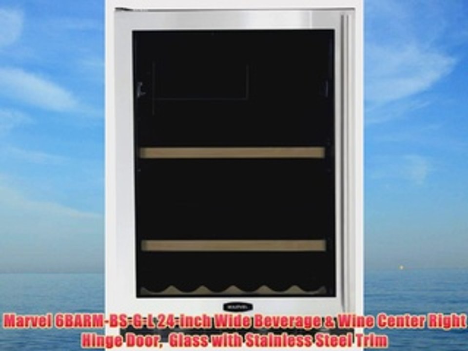 Marvel 6BARMBSGL 24inch Wide Beverage Wine Center Right Hinge Door Glass with Stainless Steel Trim