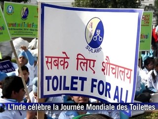 Défilé en Inde à l'occasion de la Journée Mondiale des Toilettes