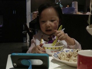 Girl Having Facetime With Mommy