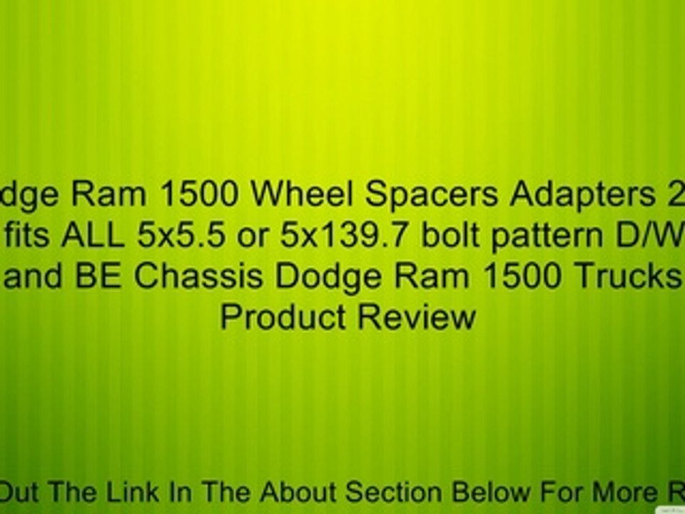 4 Dodge Ram 1500 Wheel Spacers Adapters 2 inch thick fits ALL 5x5.5 or