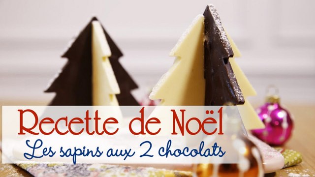 Faire des sapins aux deux chocolats - Recette de Noël
