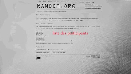 Tirage au sort - JEU CONCOURS