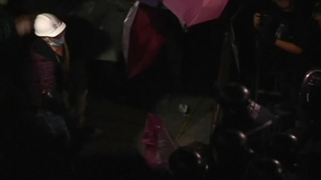 Tensions flare in Hong Kong protest