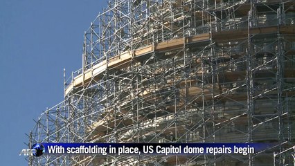 With scaffolding in place, US Capitol dome repairs begin