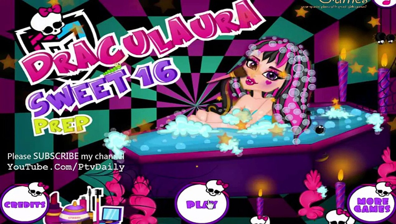 Monster High Games - MONSTER HIGH DRACULAURA SWEET 16 PREP GAME - Game Walkthrough