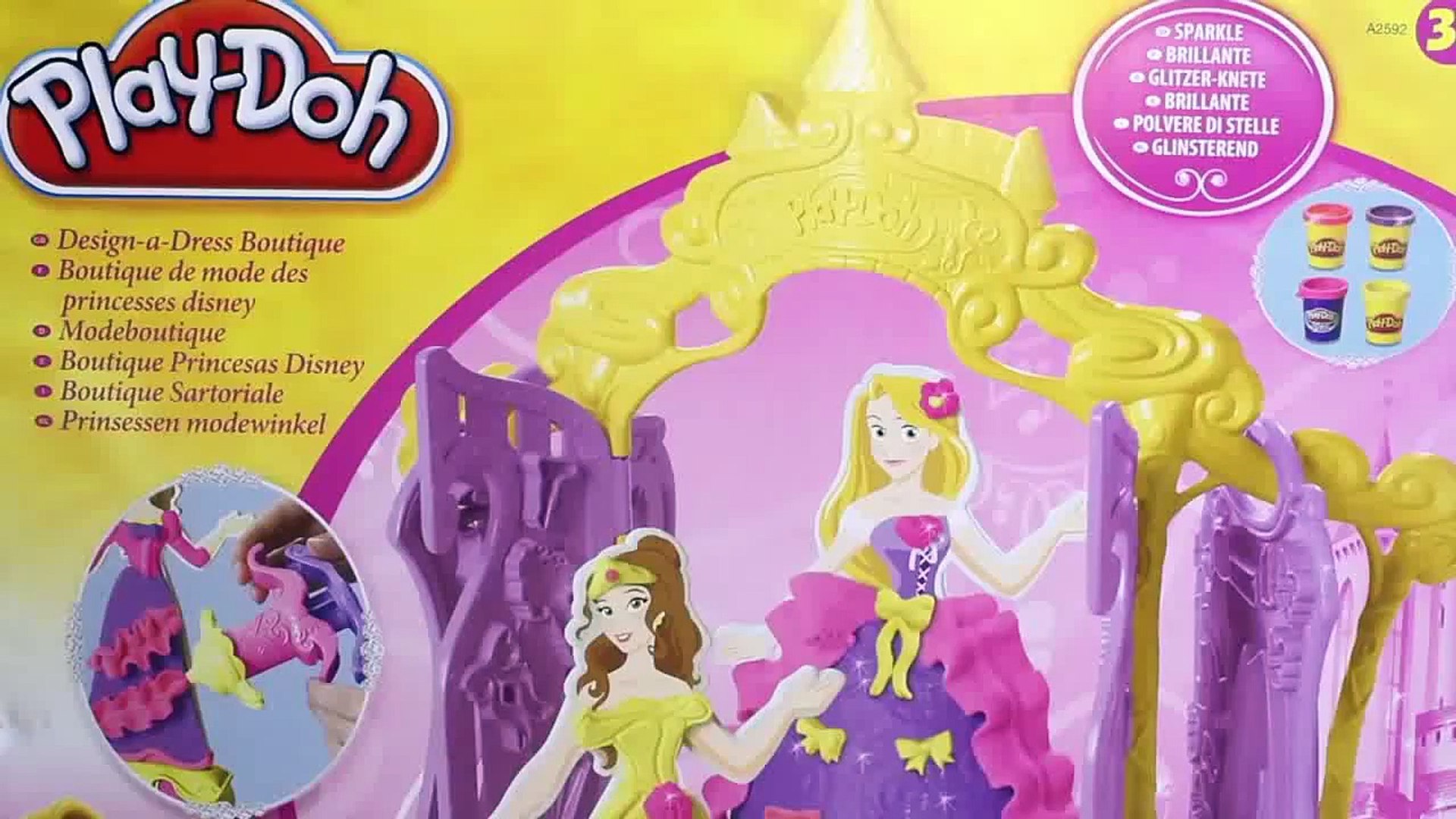 play doh design a dress boutique Play Doh Design a Dress Boutique Playset Disney Princess Belle Ariel  Rapunzel DIY Play Dough Toys