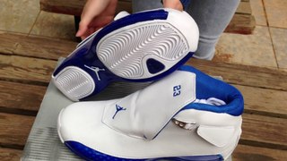 Cheap Jordan Shoes - Nike Air J18 Kids Shoes White Blue Review