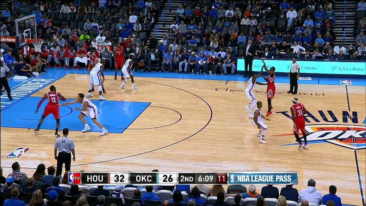 Dwight Howard Powers Home the Long Oop from Harden
