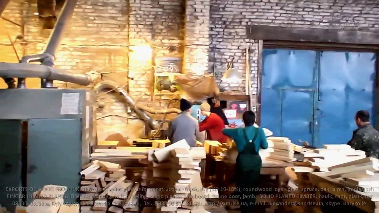 Exports planed lumber Ukraine. Wood products: finger jointed timber, flooring, wall paneling planks, jamb, baseboard, frame door