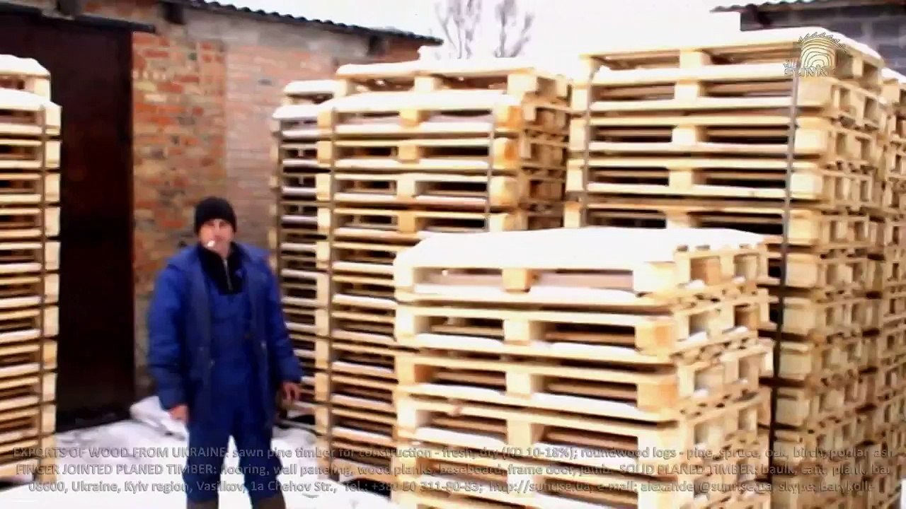 Wooden (pine) pallets - 800x1200 mm. Exports of pallets elements from Ukraine.
