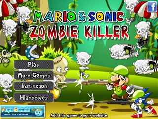 Mario And Sonic Zombie Killer Game Let's Play / PlayThrough / WalkThrough Part