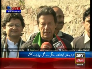 Imran Khan Media Talk Before Leaving For Larkana