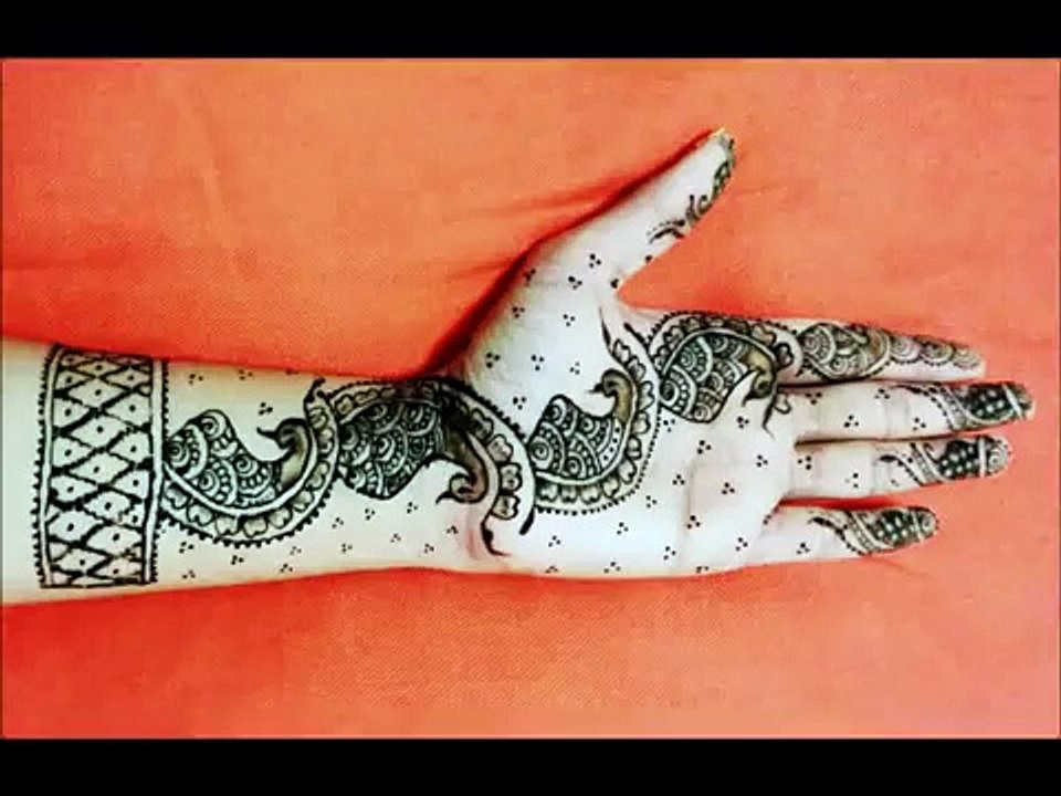 Unique and simple Peacock mehendi design step by step
