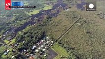 El río de lava del volcán Kilauea en Hawái ralentiza su avance hacia Pahoa