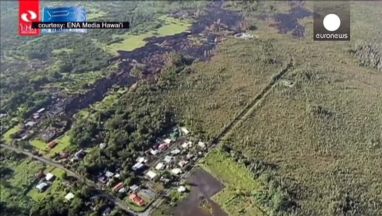 Lavastrom auf Hawaii hält inne